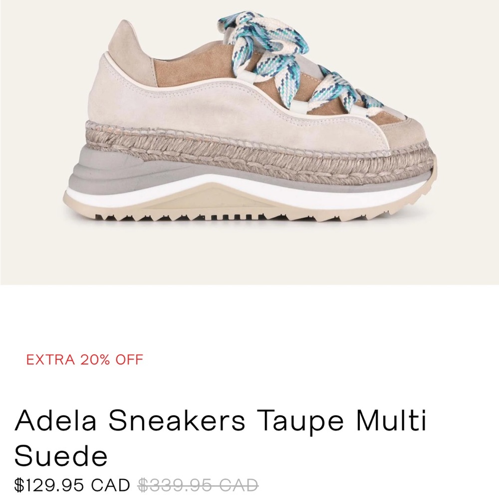 Jo Mercer Adela Taupe Suede Sneakers NWT